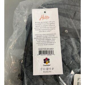 Lug Skeeter-HR Quilted Crossbody Bag in Compact Grey - Zip Closure, Color Joy Co